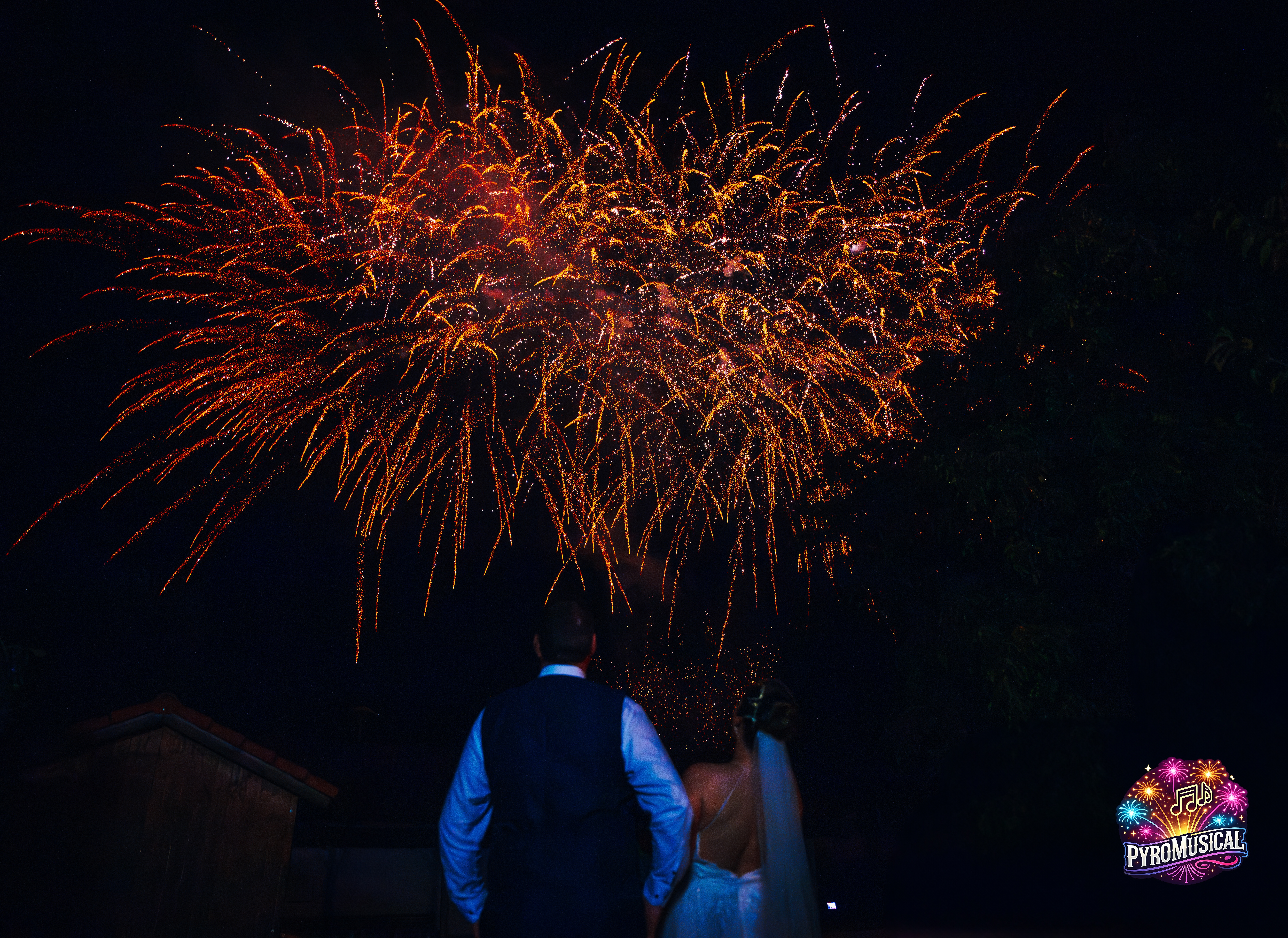 F4 Großfeuerwerk Gold-Effekt